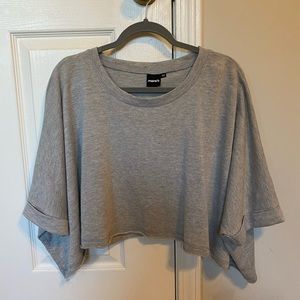 Mono B Heather Grey Crop Top